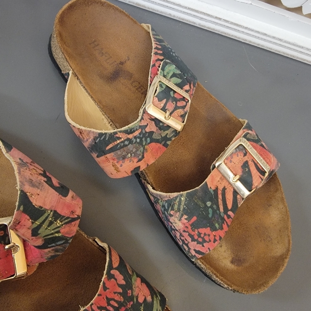Haflinger, Multicolor Slide Sandals, Size 40(81/2-9) - Picture 2 of 5